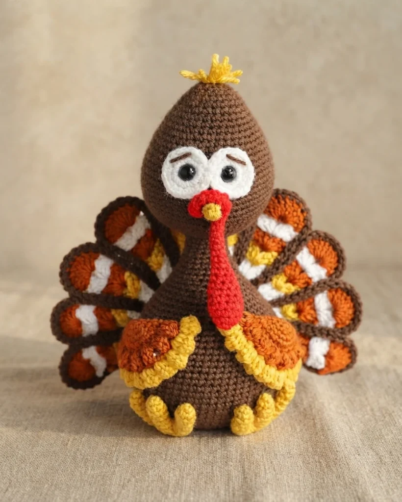 Crochet Turkey Amigurumi Pattern - crochet detail