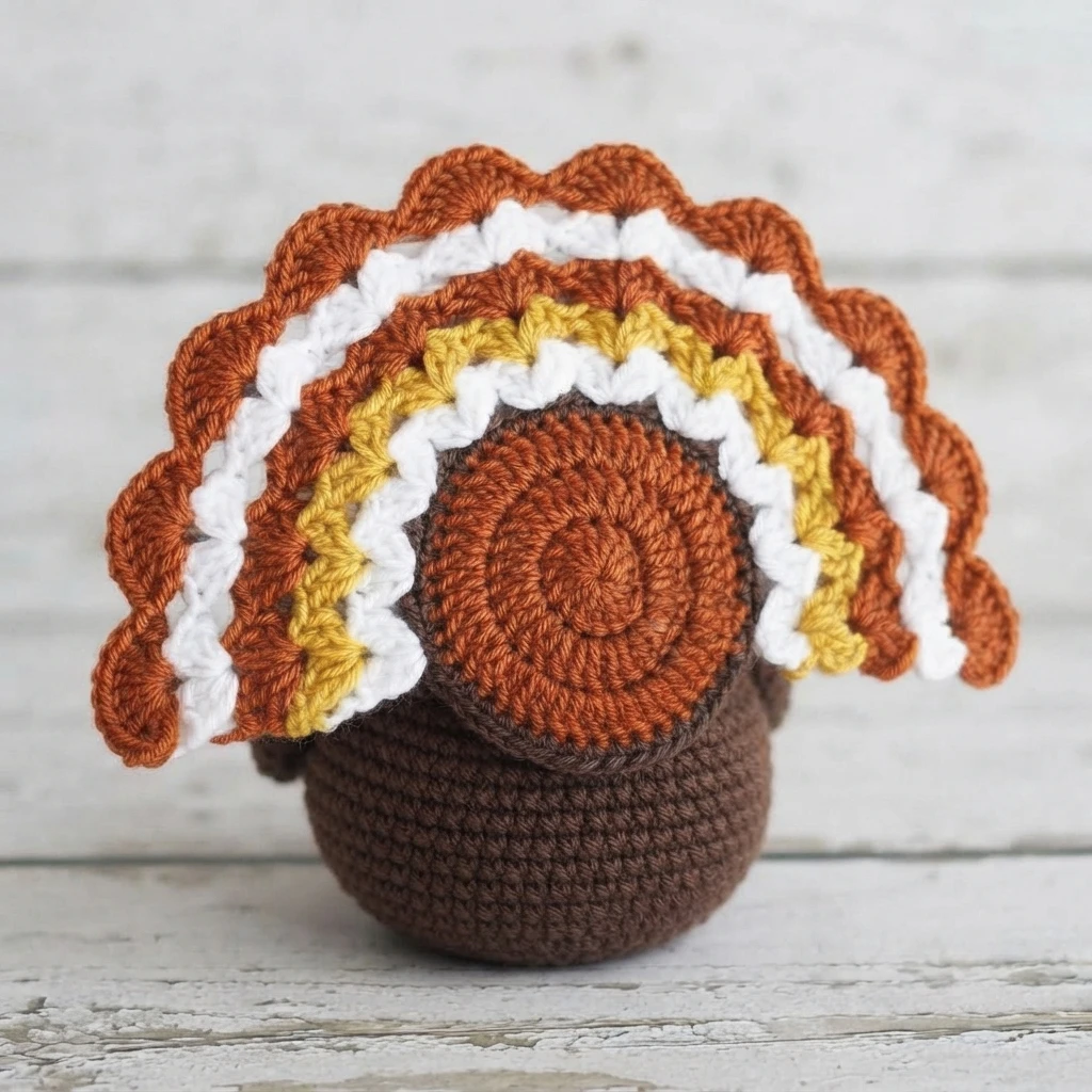 Crochet Turkey Amigurumi Pattern - crochet detail