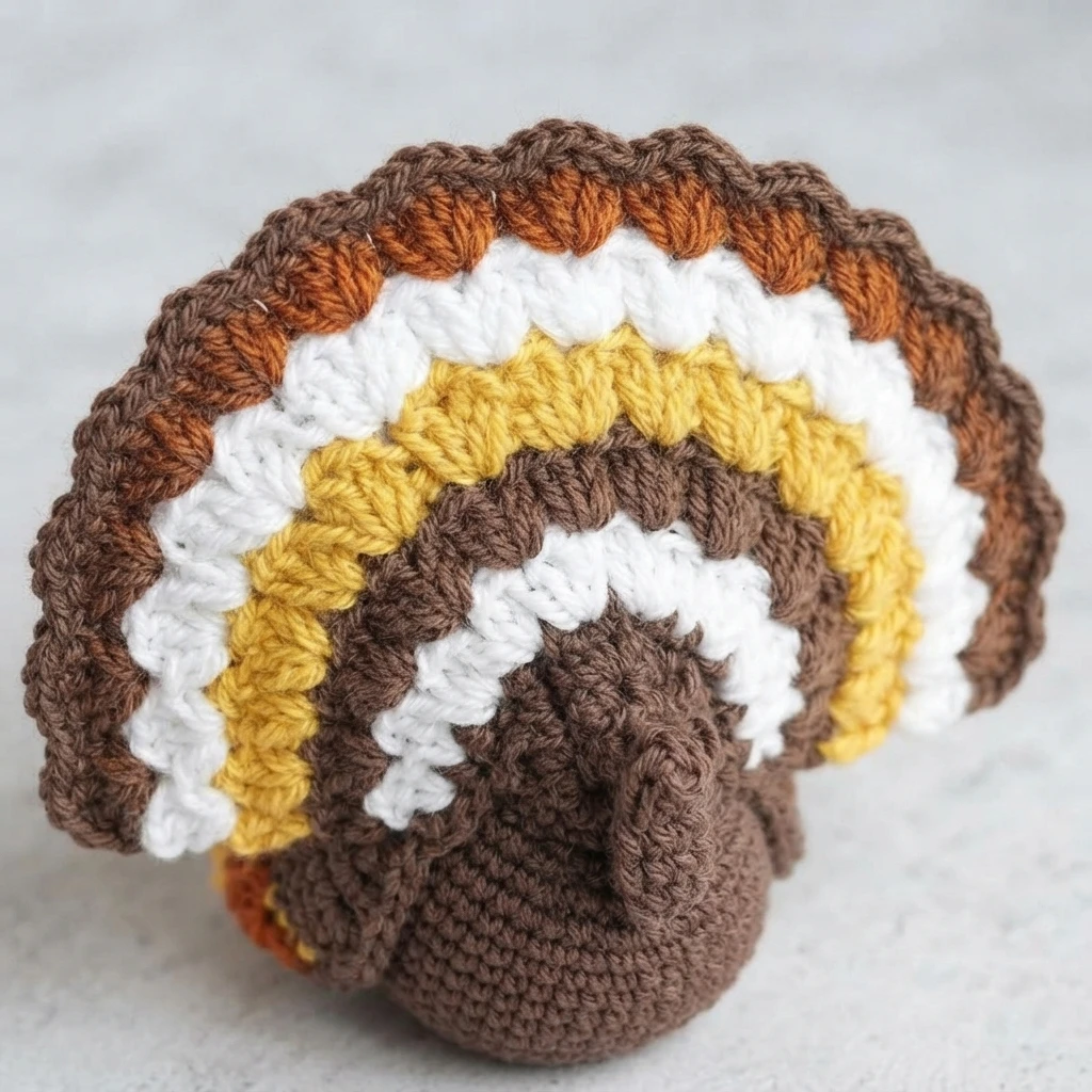 Crochet Turkey Amigurumi Pattern - crochet detail