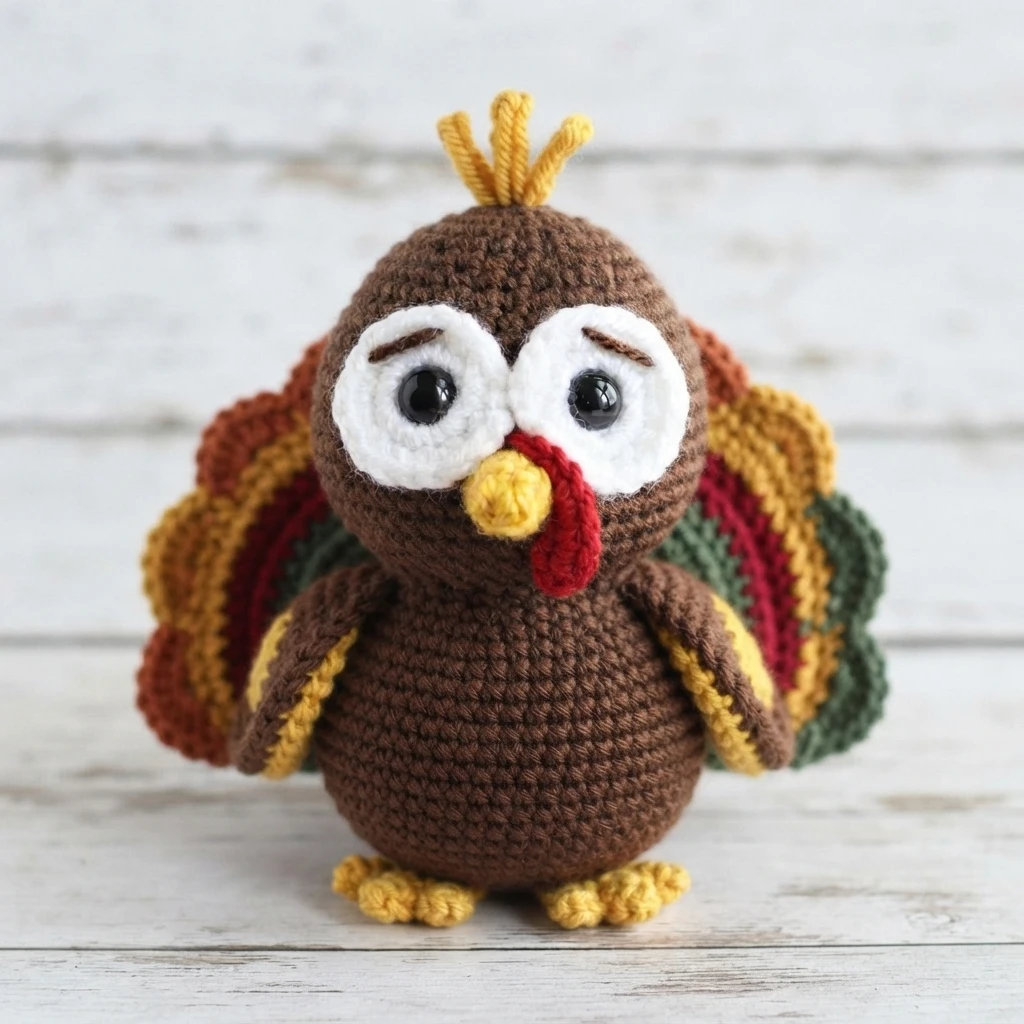 Crochet Turkey Amigurumi Pattern - crochet detail