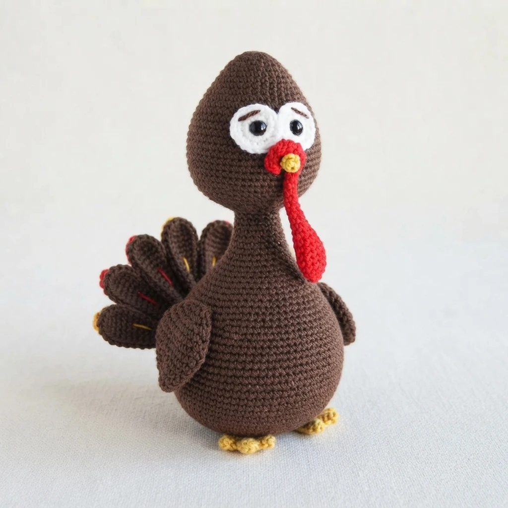 Crochet Turkey Amigurumi Pattern - crochet detail