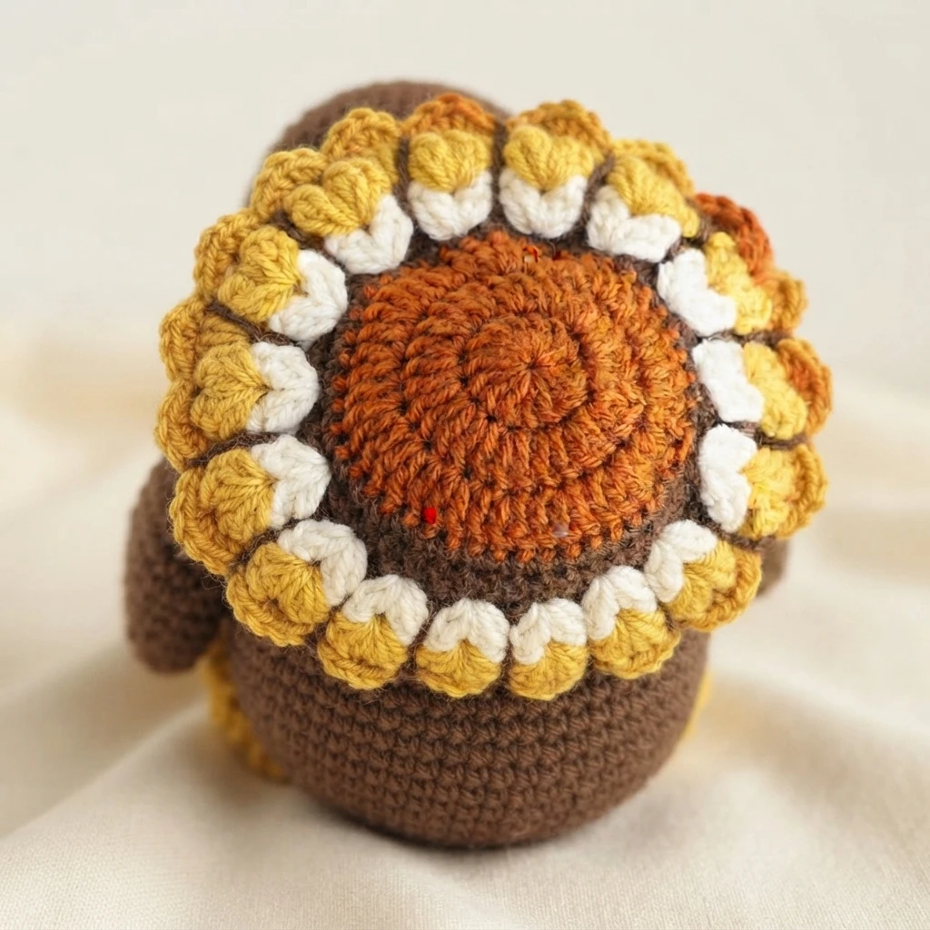 Crochet Turkey Amigurumi Pattern - crochet detail