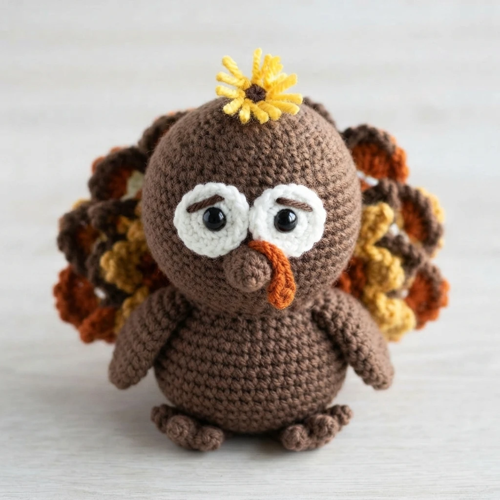 Crochet Turkey Amigurumi Pattern - crochet detail