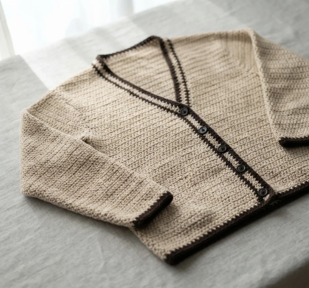 Corn Poppy Cardigan Crochet Tutorial | Susan's Family - crochet detail