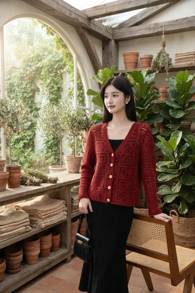 Corn Poppy Cardigan Crochet Tutorial | Susan's Family - crochet detail