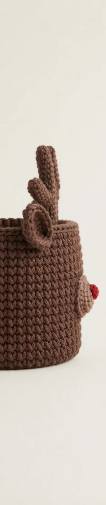 Reindeer Basket Free Crochet PatternBy Elisa's Crochet - crochet detail