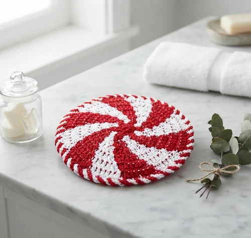 9. Crochet Peppermint Washcloth