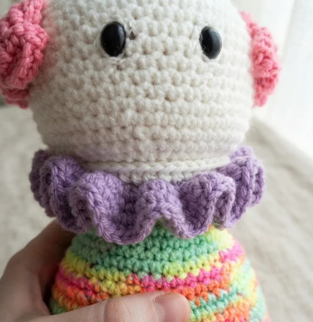 Clown Amigurumi Doll - Free Crochet Pattern - crochet detail
