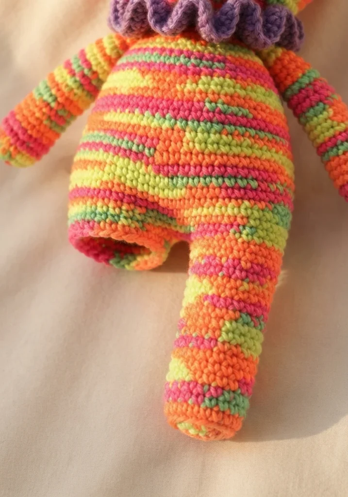 Clown Amigurumi Doll - Free Crochet Pattern - crochet detail