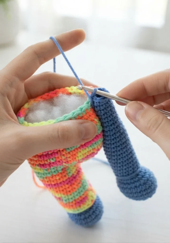 Clown Amigurumi Doll - Free Crochet Pattern - crochet detail