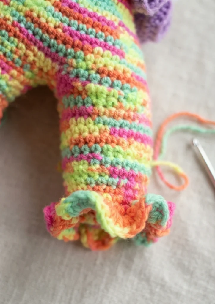 Clown Amigurumi Doll - Free Crochet Pattern - crochet detail