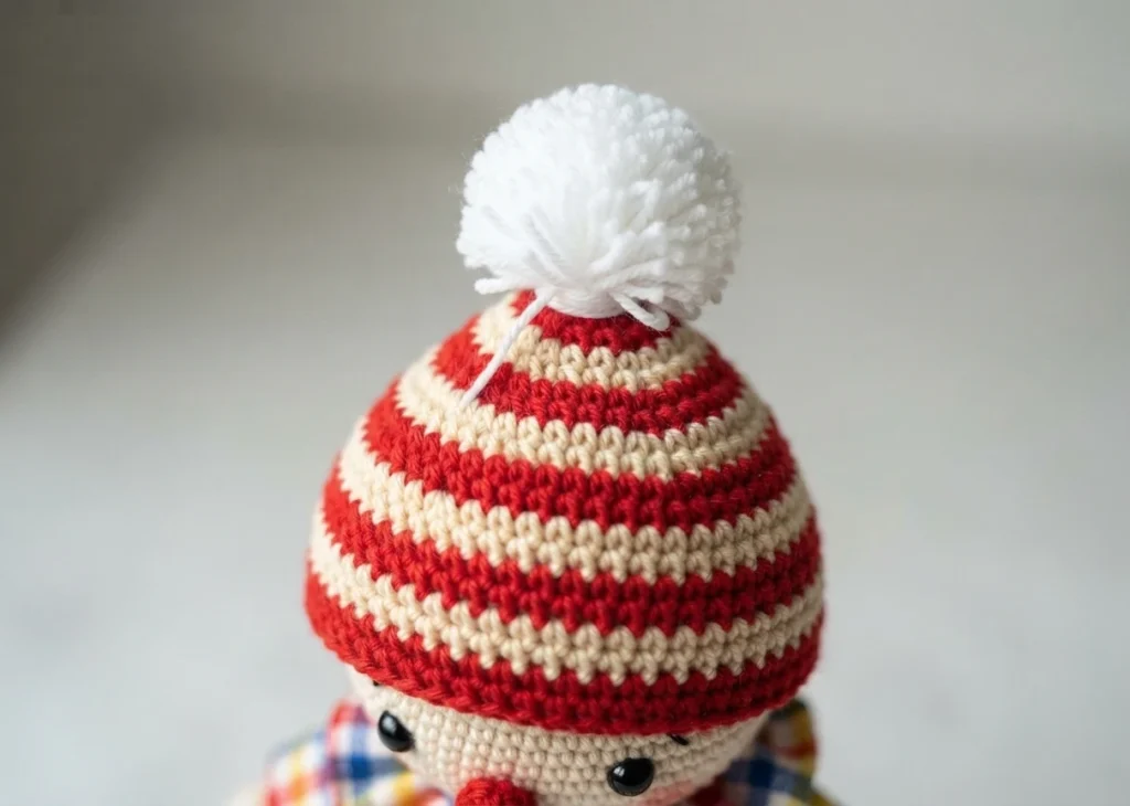 Clown Amigurumi Doll - Free Crochet Pattern - crochet detail