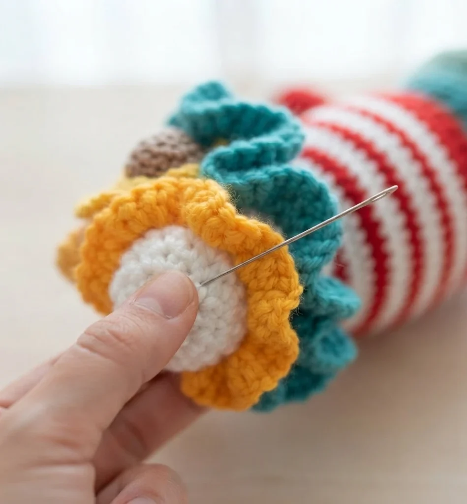 Clown Amigurumi Doll - Free Crochet Pattern - crochet detail