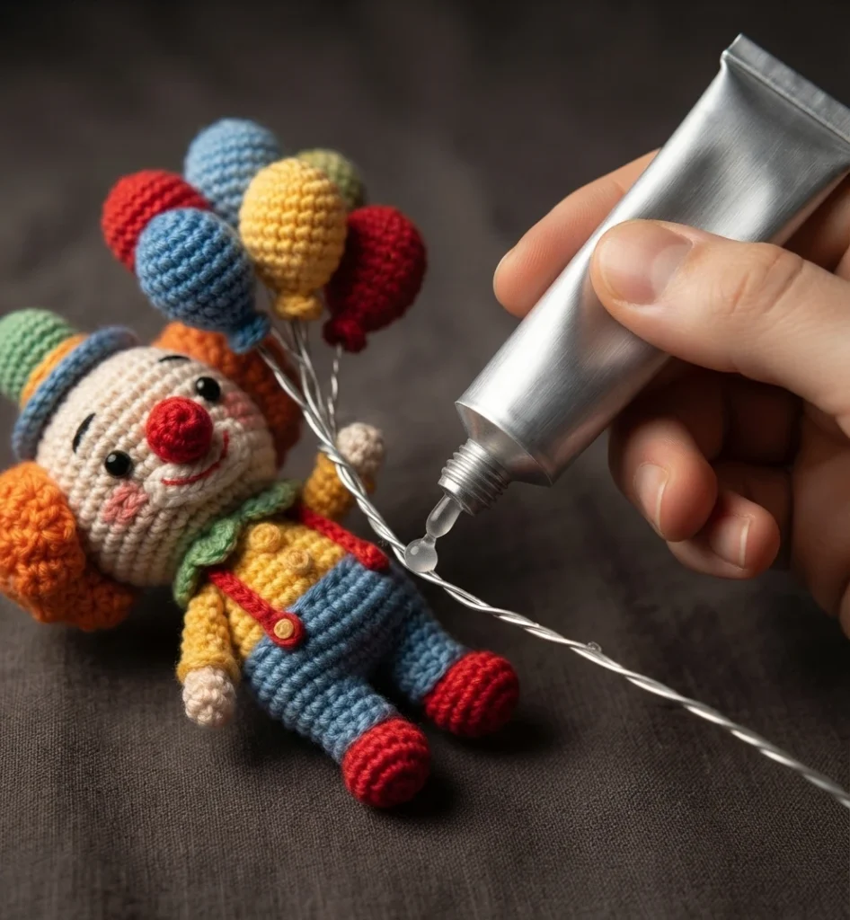 Clown Amigurumi Doll - Free Crochet Pattern - crochet detail