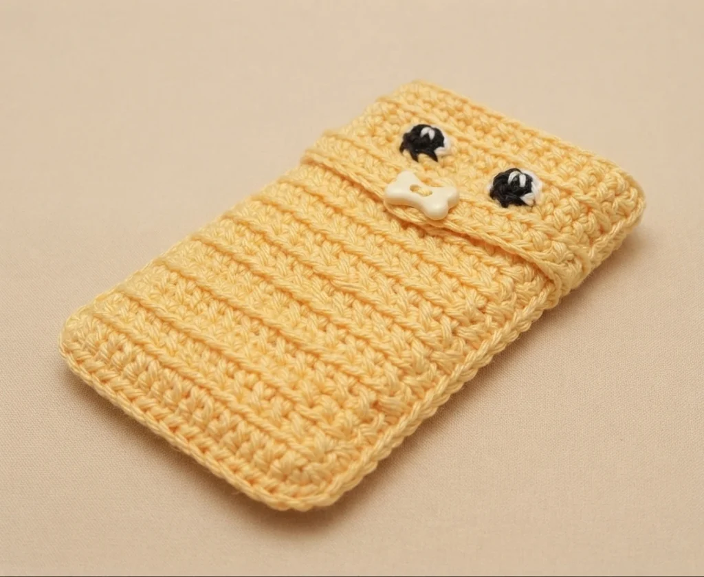 How to Crochet a Mummy phone case - PATRONES VALHALLA: Free crochet patterns - crochet detail