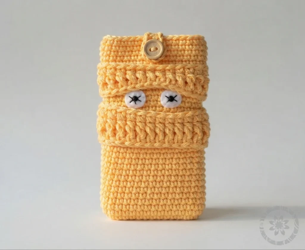 How to Crochet a Mummy phone case - PATRONES VALHALLA: Free crochet patterns - crochet detail