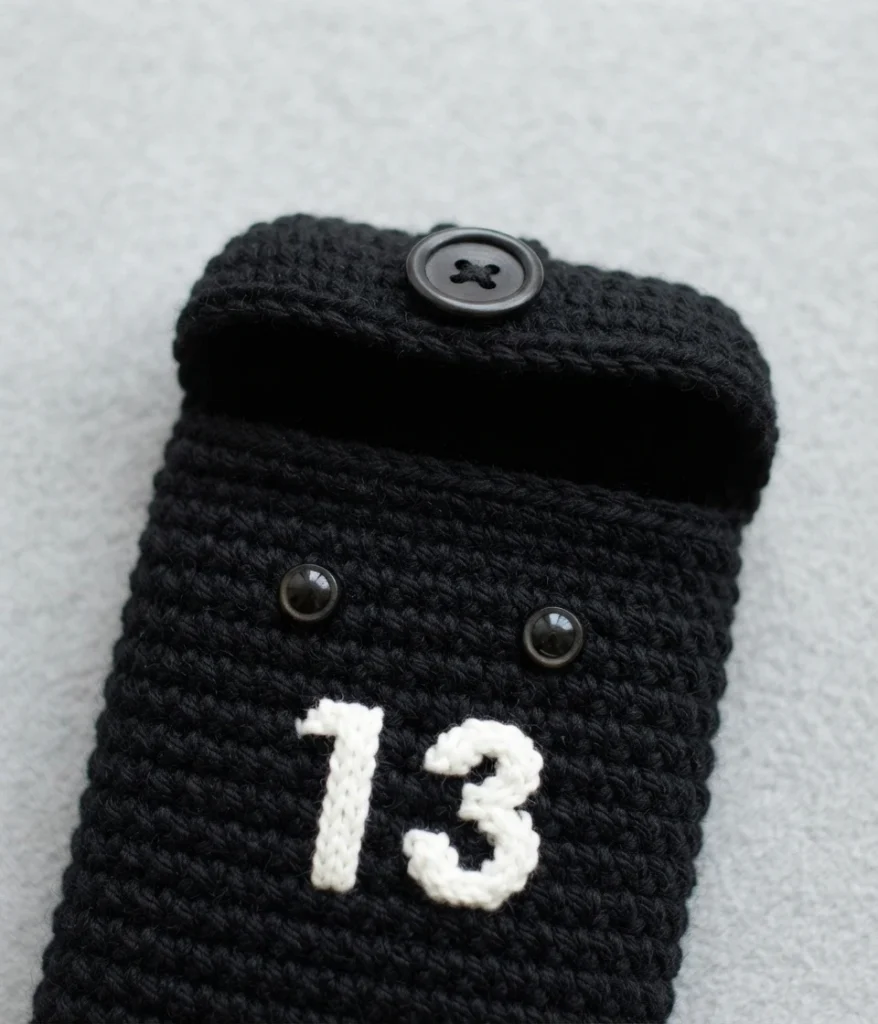 How to Crochet a Mummy phone case - PATRONES VALHALLA: Free crochet patterns - crochet detail
