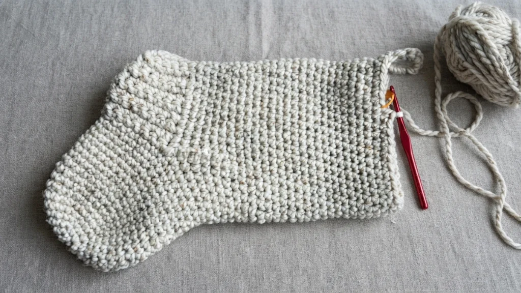 Basic Crochet Stocking - Free Pattern - crochet detail