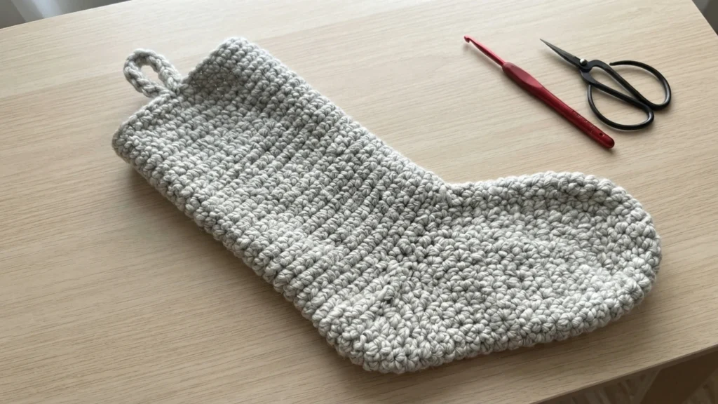 Basic Crochet Stocking - Free Pattern - crochet detail