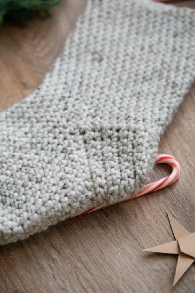Basic Crochet Stocking - Free Pattern - crochet detail