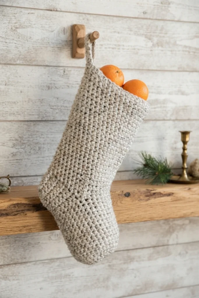 Basic Crochet Stocking - Free Pattern - crochet detail