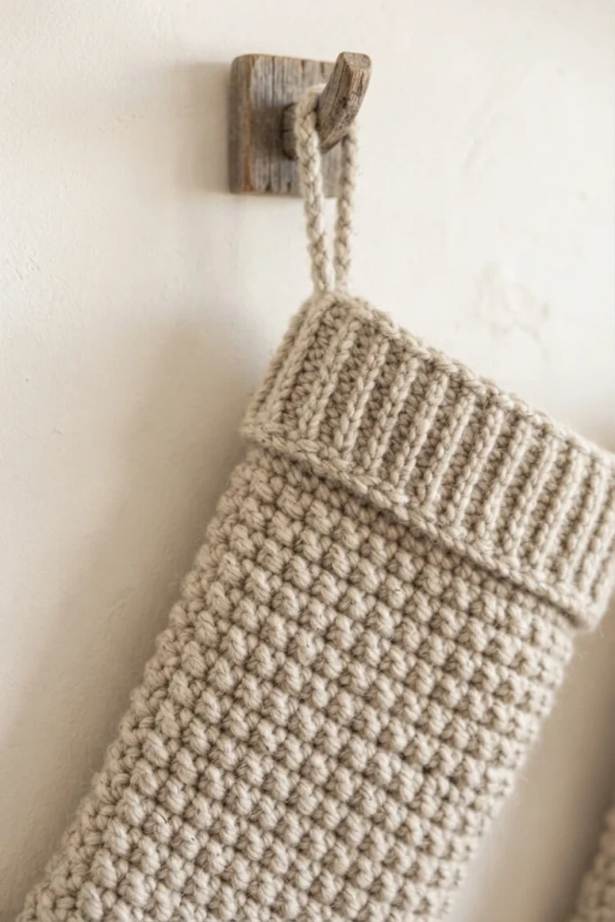 Basic Crochet Stocking - Free Pattern - crochet detail