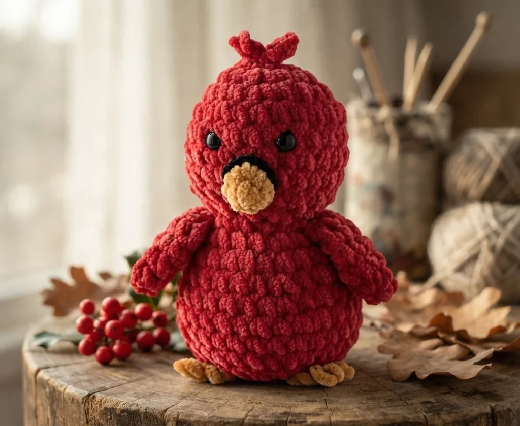 Ravelry: Carl the Cardinal pattern by Crochet 365 Knit Too - crochet detail