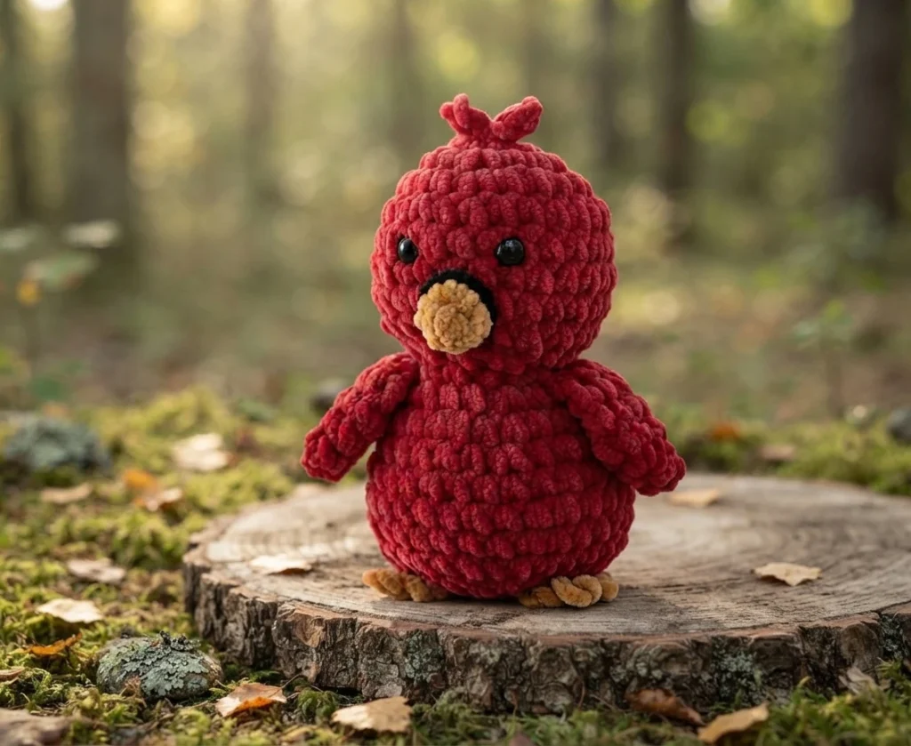 Ravelry: Carl the Cardinal pattern by Crochet 365 Knit Too - crochet detail