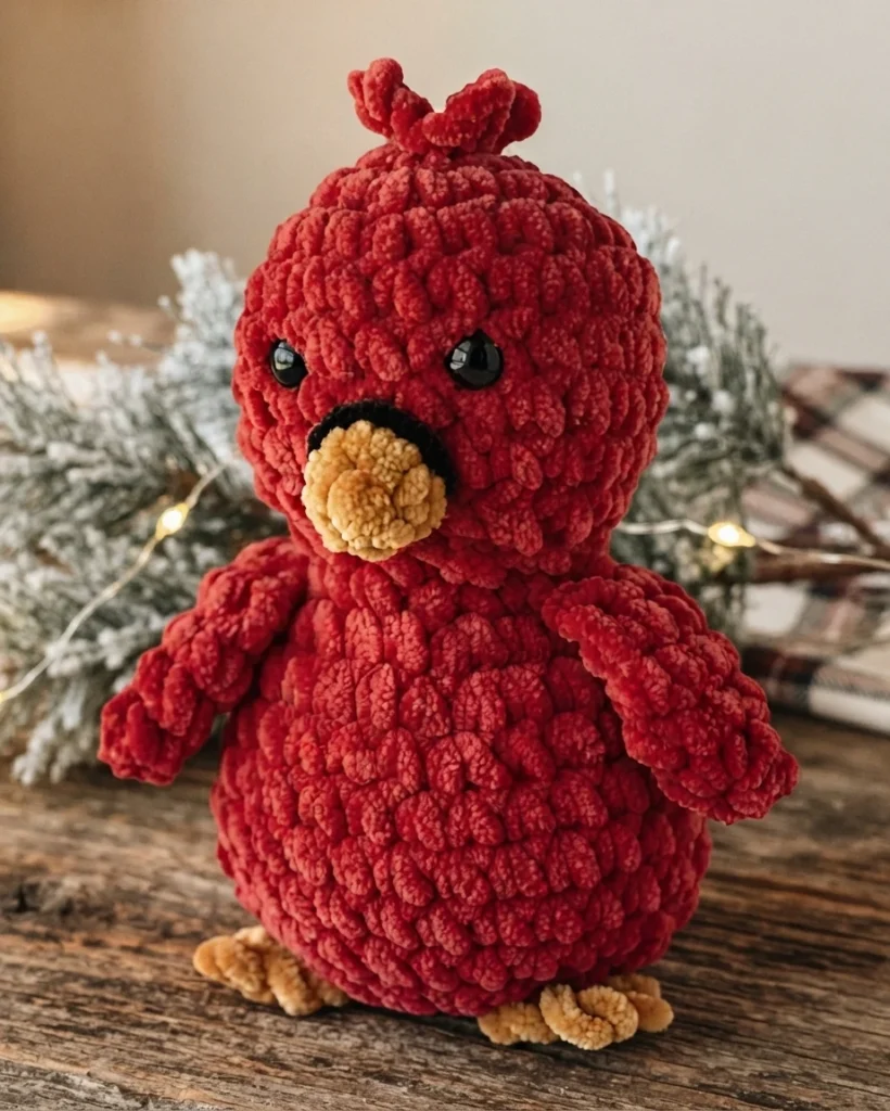 Ravelry: Carl the Cardinal pattern by Crochet 365 Knit Too - crochet detail