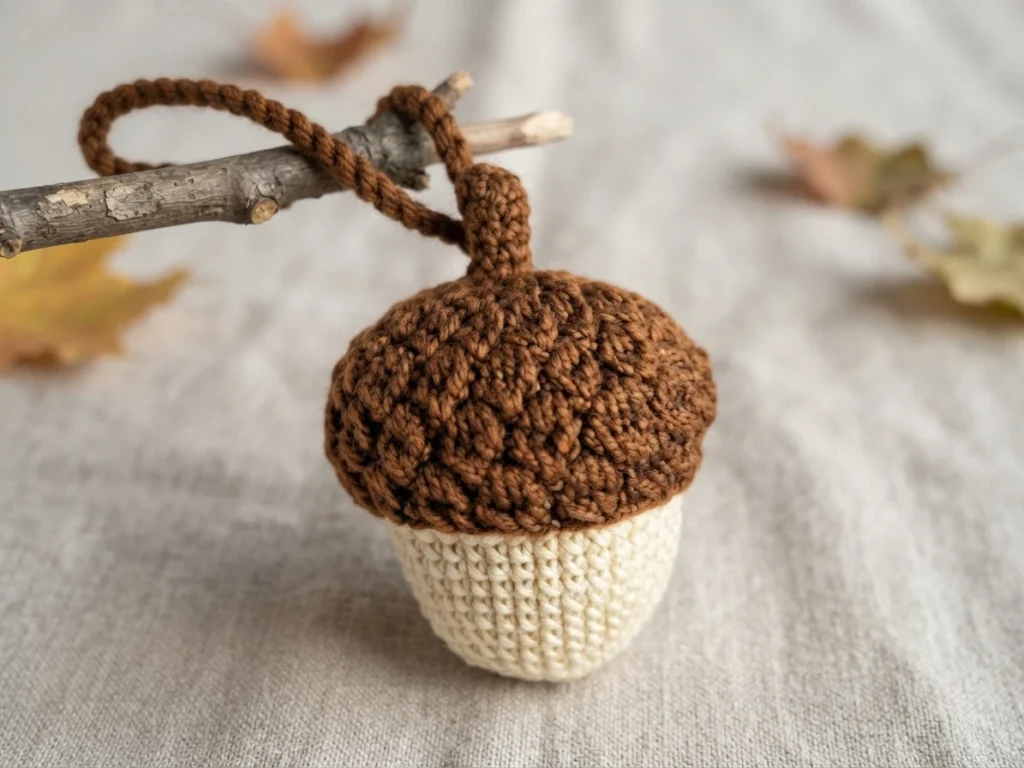 Ravelry: Acorn Wristlet Pouch pattern by Meg Nelson - crochet detail