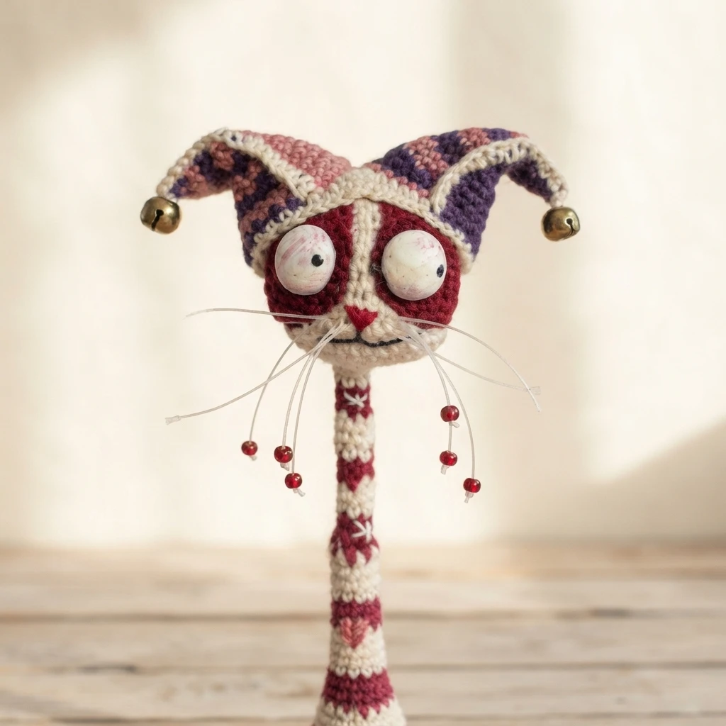 Ravelry: Cat Clown Hat and Collar Add-On pattern by Maggie L. Wood - crochet detail