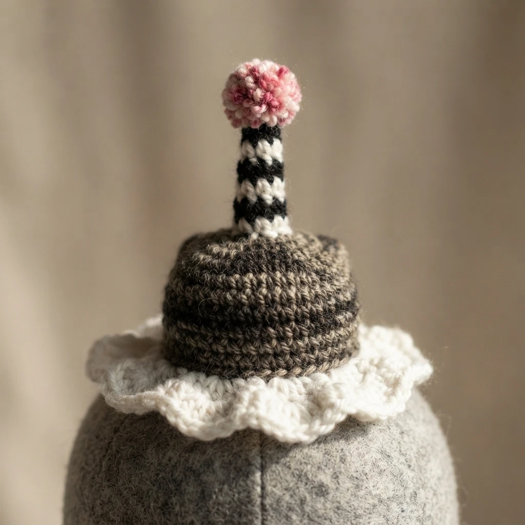 Ravelry: Cat Clown Hat and Collar Add-On pattern by Maggie L. Wood - crochet detail