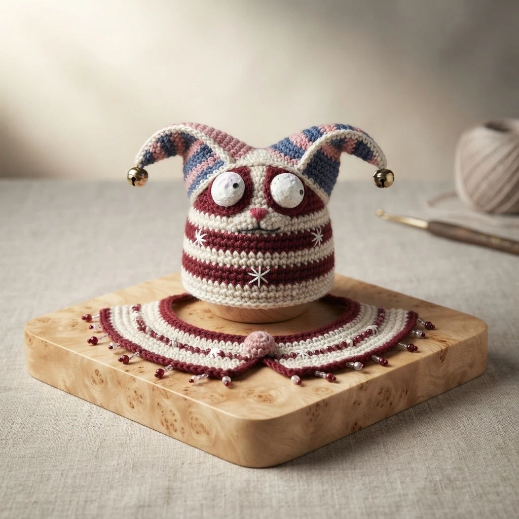 Ravelry: Cat Clown Hat and Collar Add-On pattern by Maggie L. Wood - crochet detail
