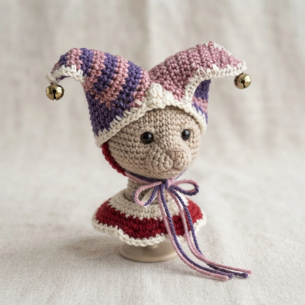 Ravelry: Cat Clown Hat and Collar Add-On pattern by Maggie L. Wood - crochet detail