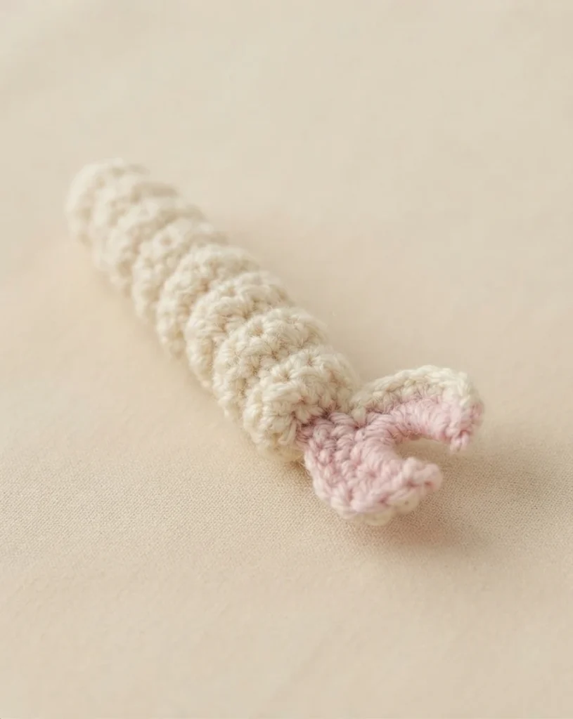 Ravelry: Worry Worm Finger Puppet pattern by Divina Rocco - crochet detail
