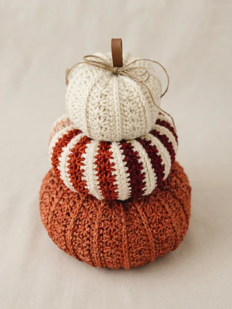 How To Crochet Pumpkin Fall Décor With Leaf Coasters Free Pattern - crochet detail