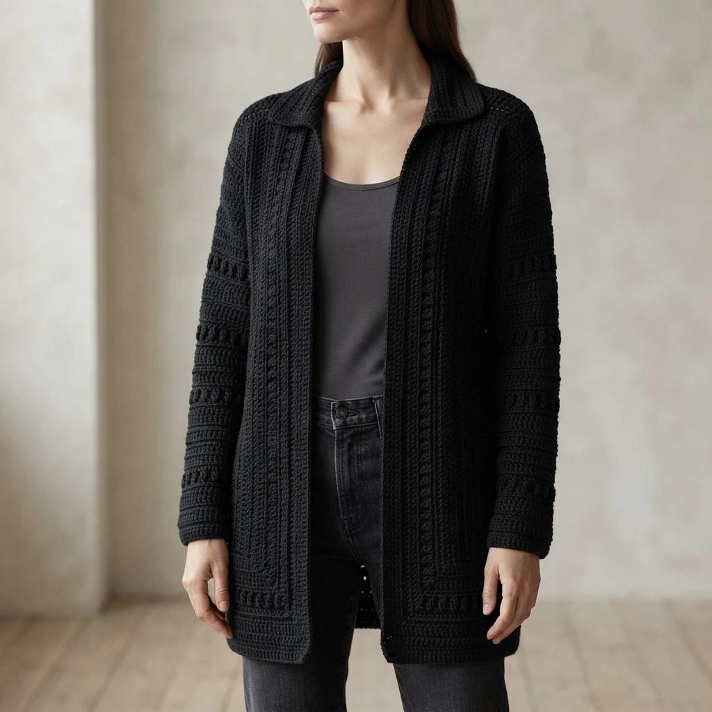 Grace Vintage Cardigan Crochet Tutorial | Susan's Family - crochet detail