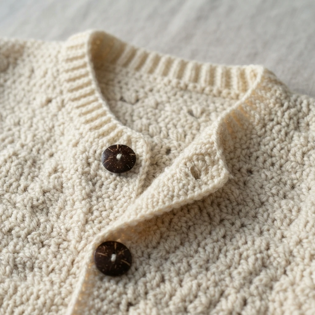 Grace Vintage Cardigan Crochet Tutorial | Susan's Family - crochet detail