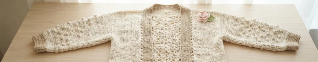 Grace Vintage Cardigan Crochet Tutorial | Susan's Family - crochet detail