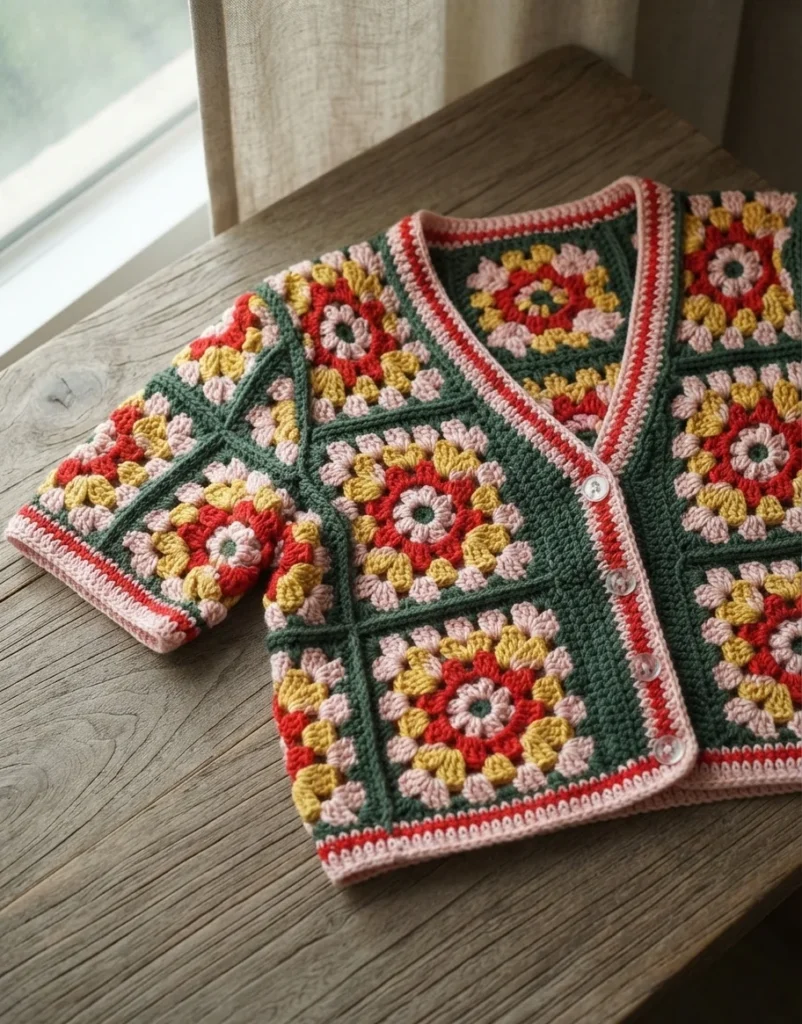 Grace Vintage Cardigan Crochet Tutorial | Susan's Family - crochet detail