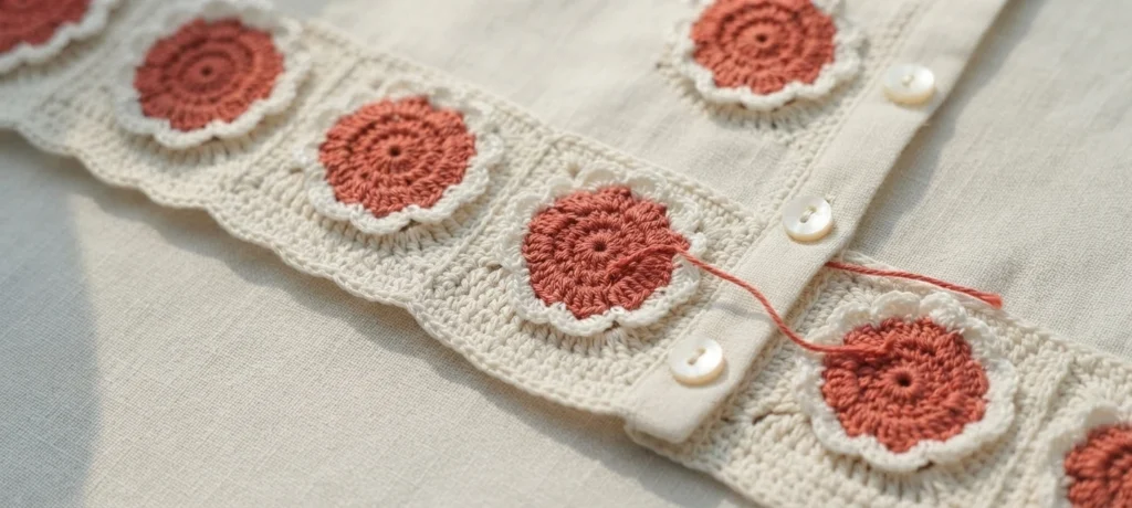Grace Vintage Cardigan Crochet Tutorial | Susan's Family - crochet detail