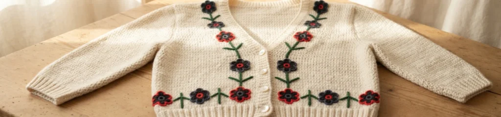 Grace Vintage Cardigan Crochet Tutorial | Susan's Family - crochet detail