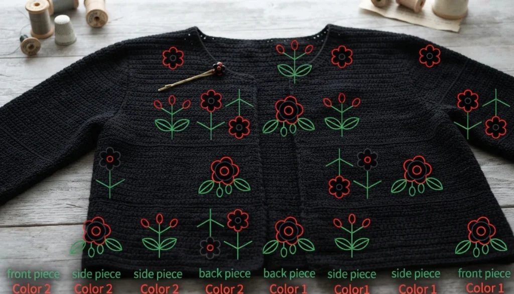 Grace Vintage Cardigan Crochet Tutorial | Susan's Family - crochet detail