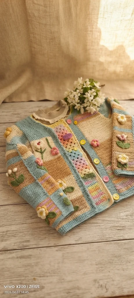 Grace Vintage Cardigan Crochet Tutorial | Susan's Family - crochet detail