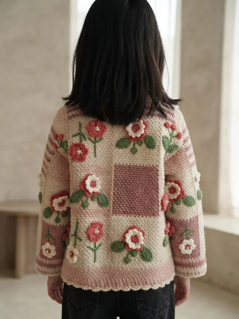Grace Vintage Cardigan Crochet Tutorial | Susan's Family - crochet detail