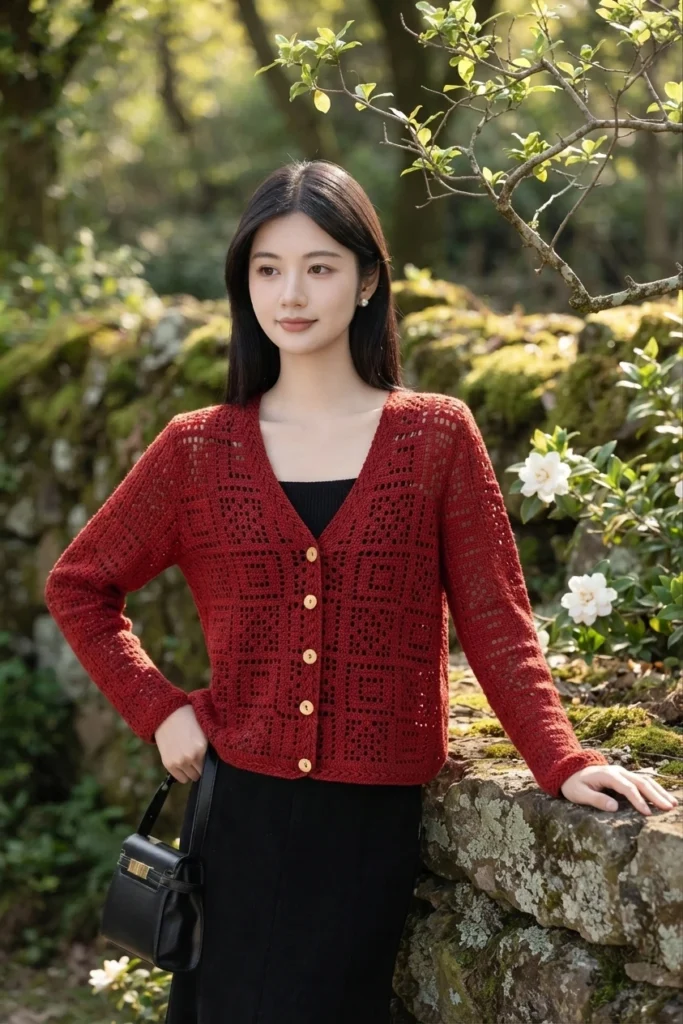 Grace Vintage Cardigan Crochet Tutorial | Susan's Family - crochet detail