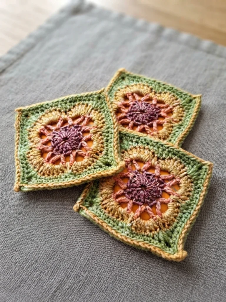 Granny Flower Pot au crochet - crochet detail