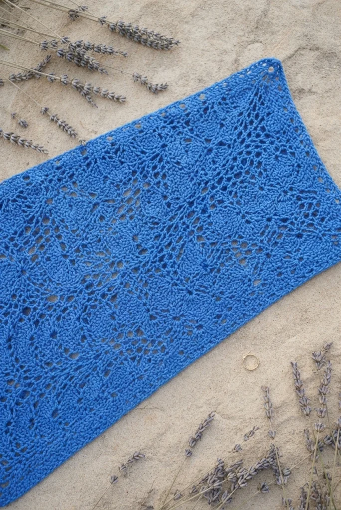 Ravelry: Lacy Feather and Fan Wrap pattern by A. Westbrook - crochet detail